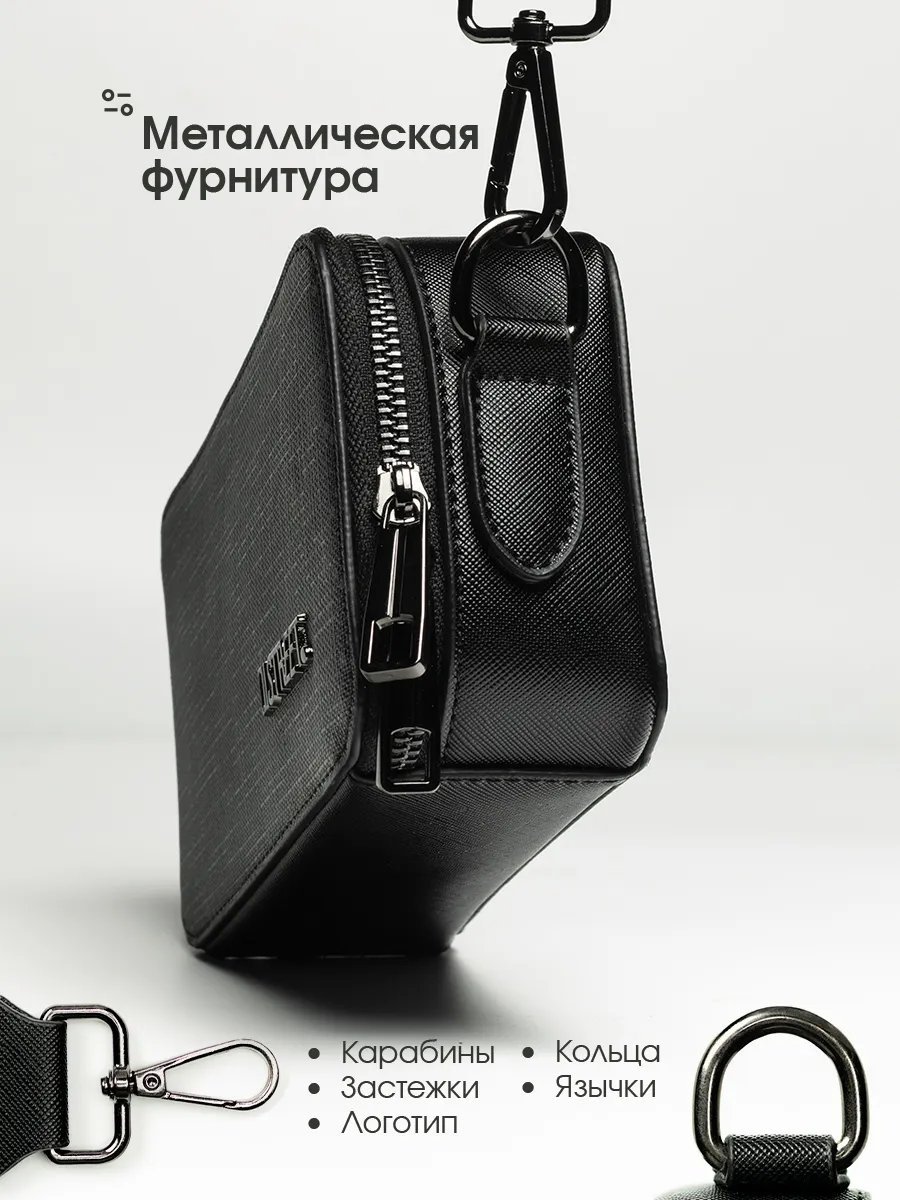 Сумка кросс-боди Distreet. экокожа черный купить,NaN