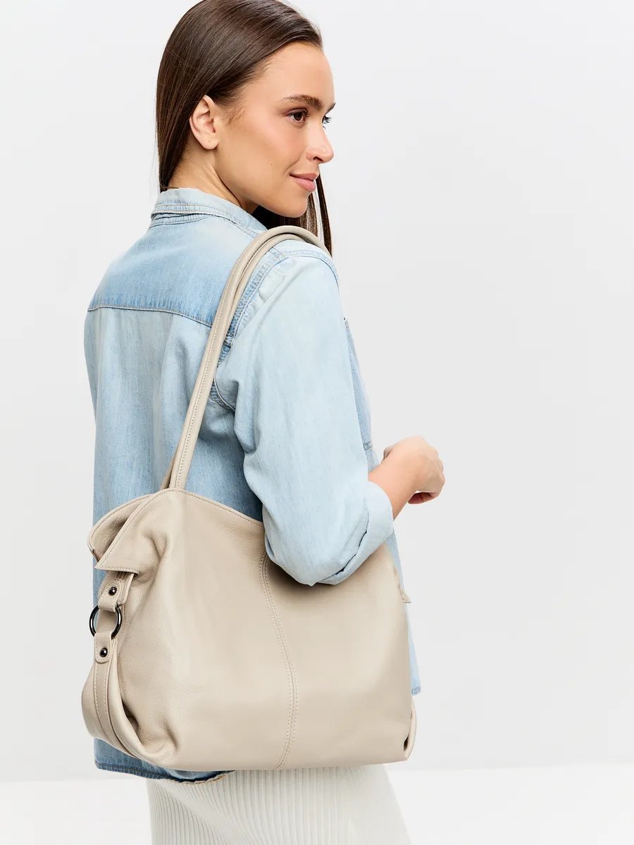 Мини-сумка FEELBAGS натуральная кожа бежевый купить,NaN