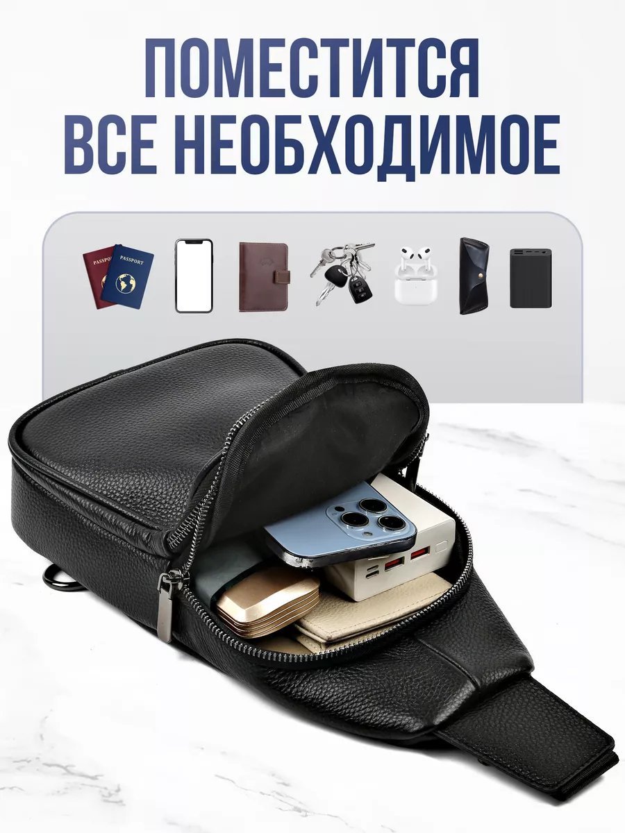 Сумка кросс-боди iTrip экокожа черный купить,NaN