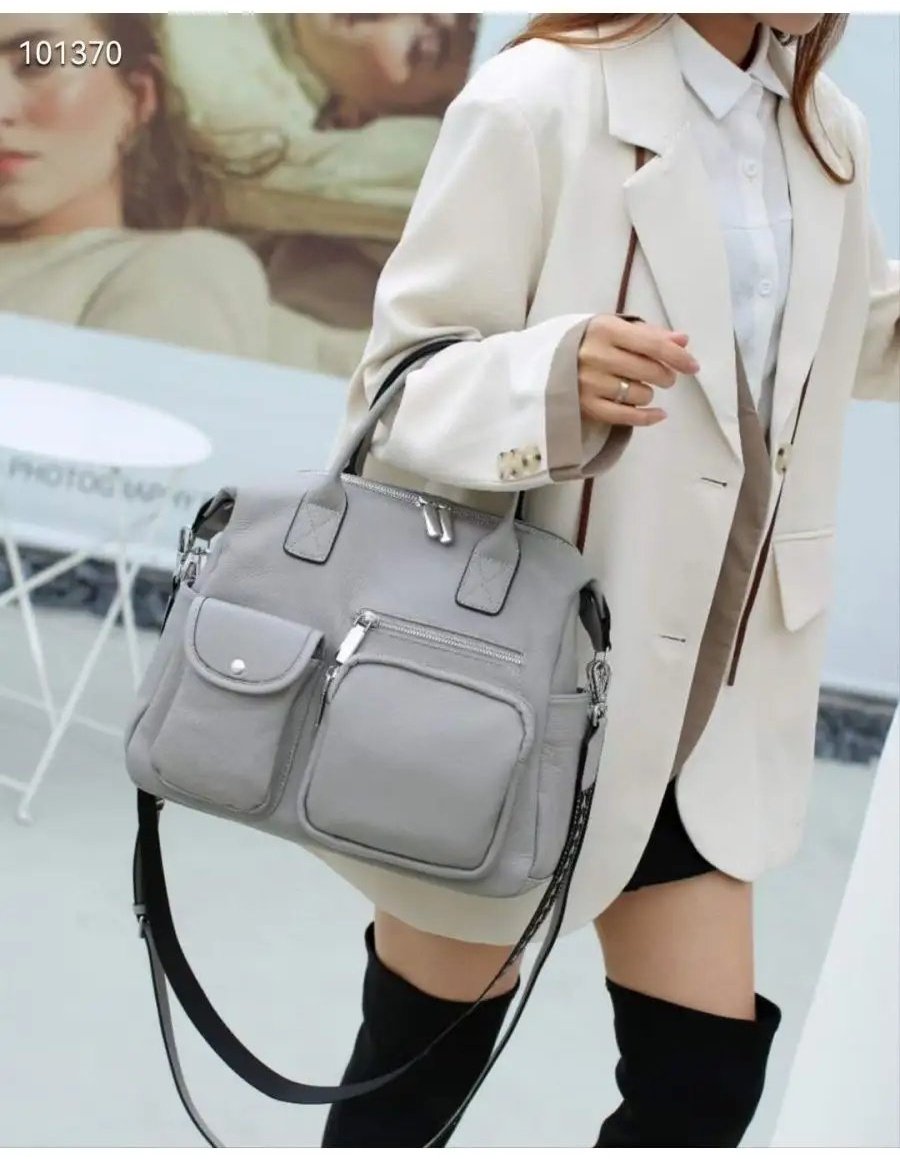 Сумка багет A&U BAGS текстиль серый купить,NaN