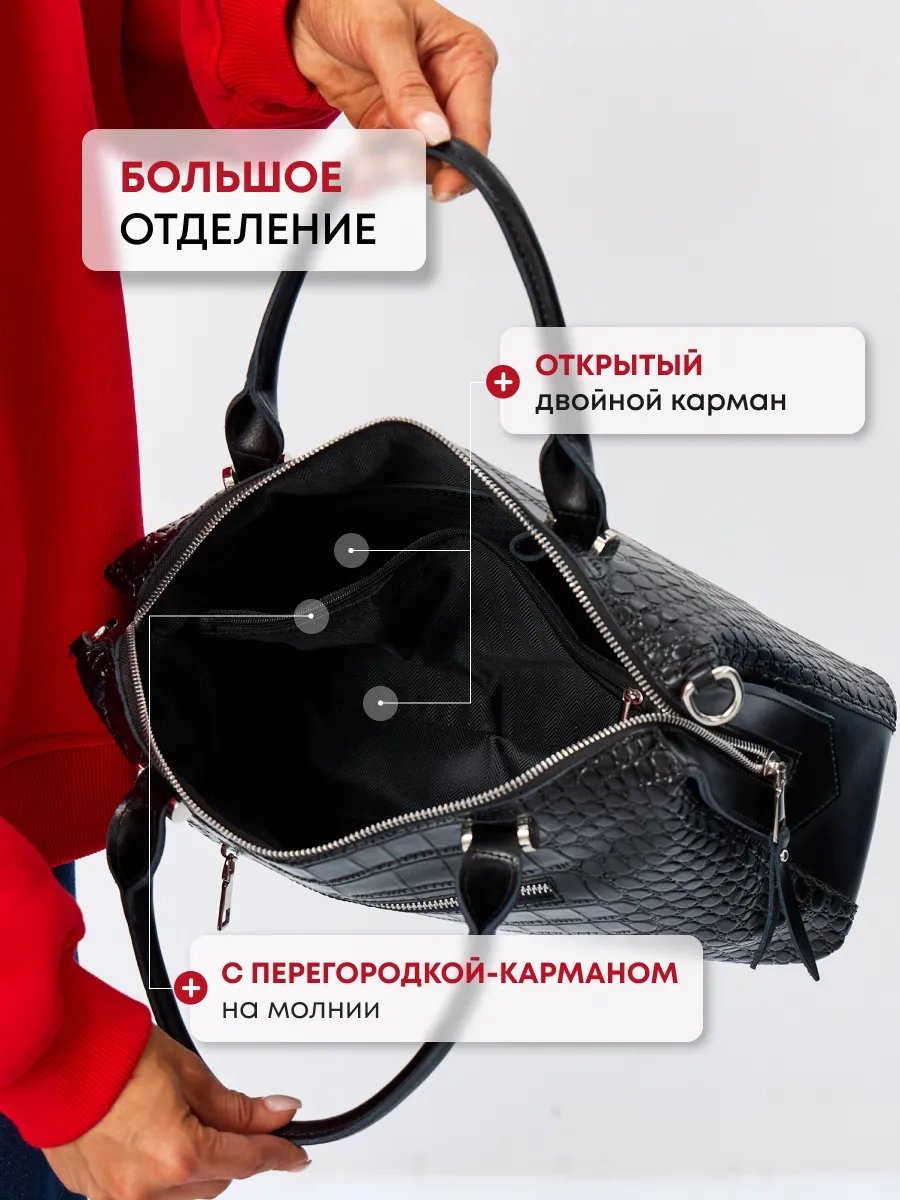 Мини-сумка ESTETTY натуральная кожа черный купить,NaN