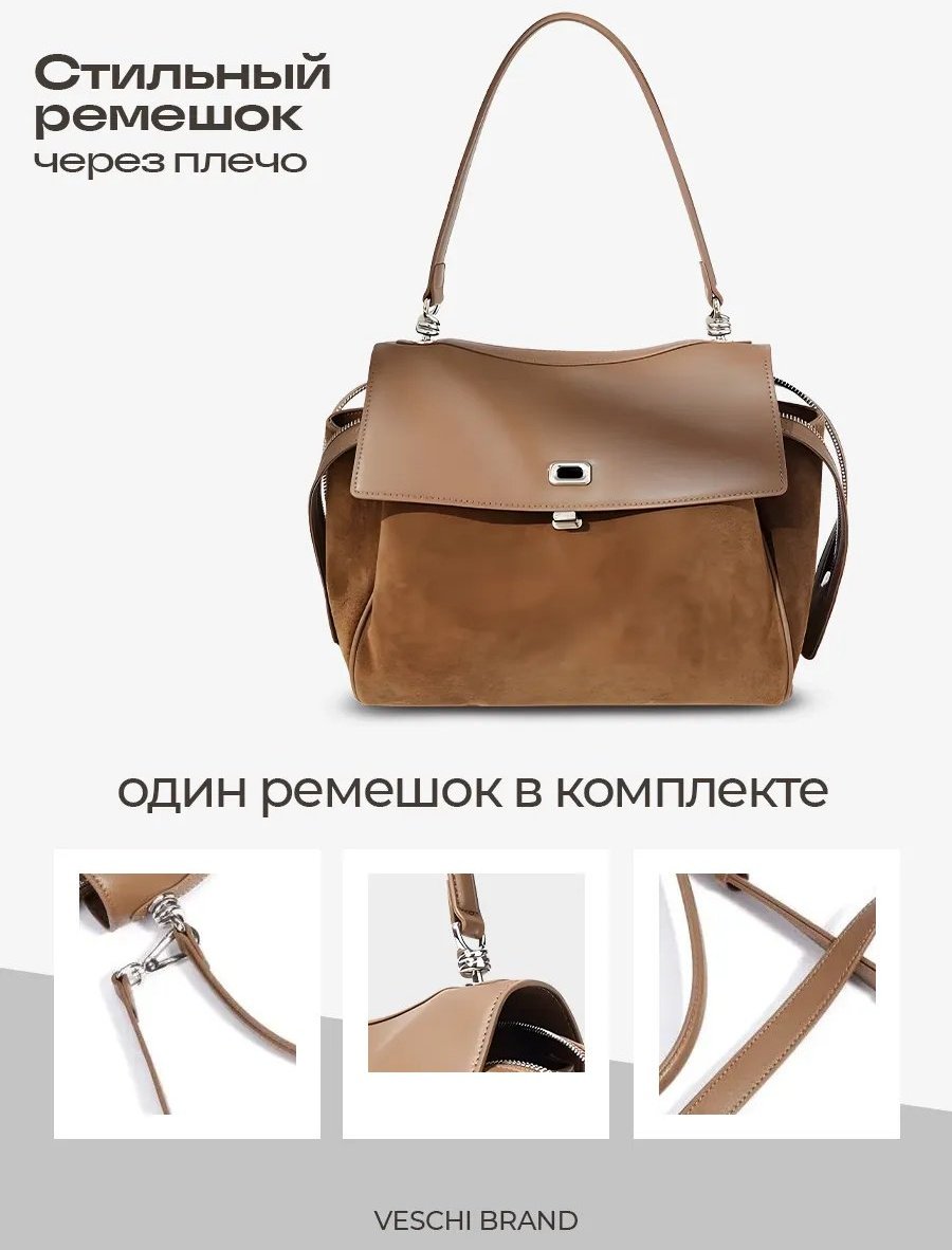 Мини-сумка VESCHI натуральная кожа желтый купить,NaN