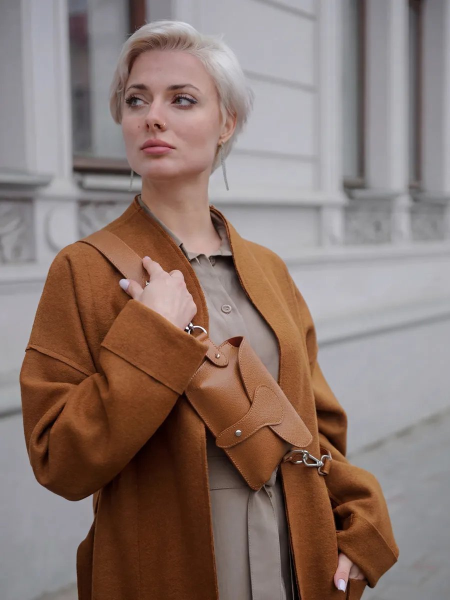 Сумка кросс-боди Maria Mancini натуральная кожа коричневый купить,NaN