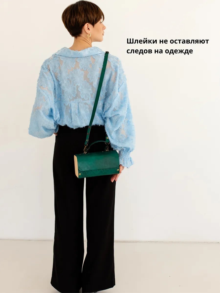 Сумка кросс-боди BECAUSE BAGS натуральная кожа зеленый купить,NaN