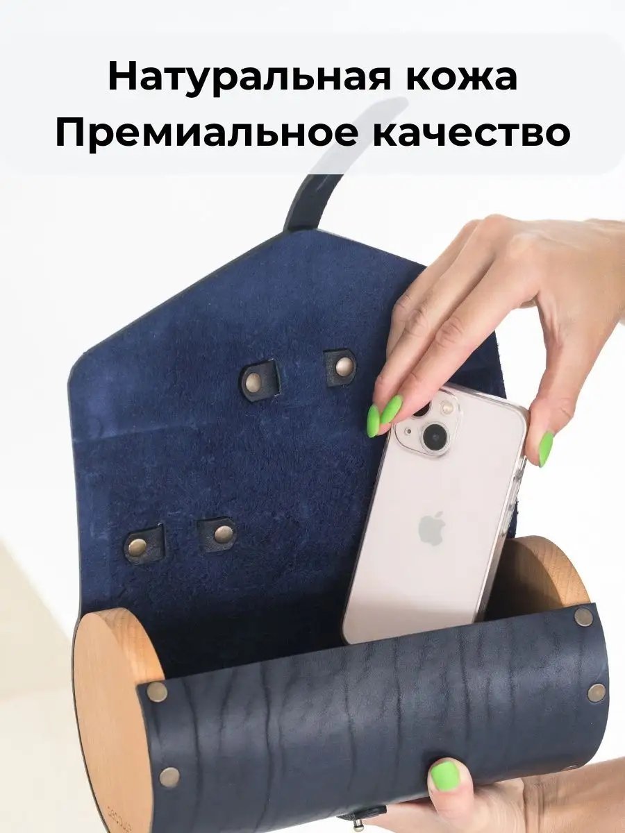 Сумка кросс-боди BECAUSE BAGS натуральная кожа синий купить,NaN