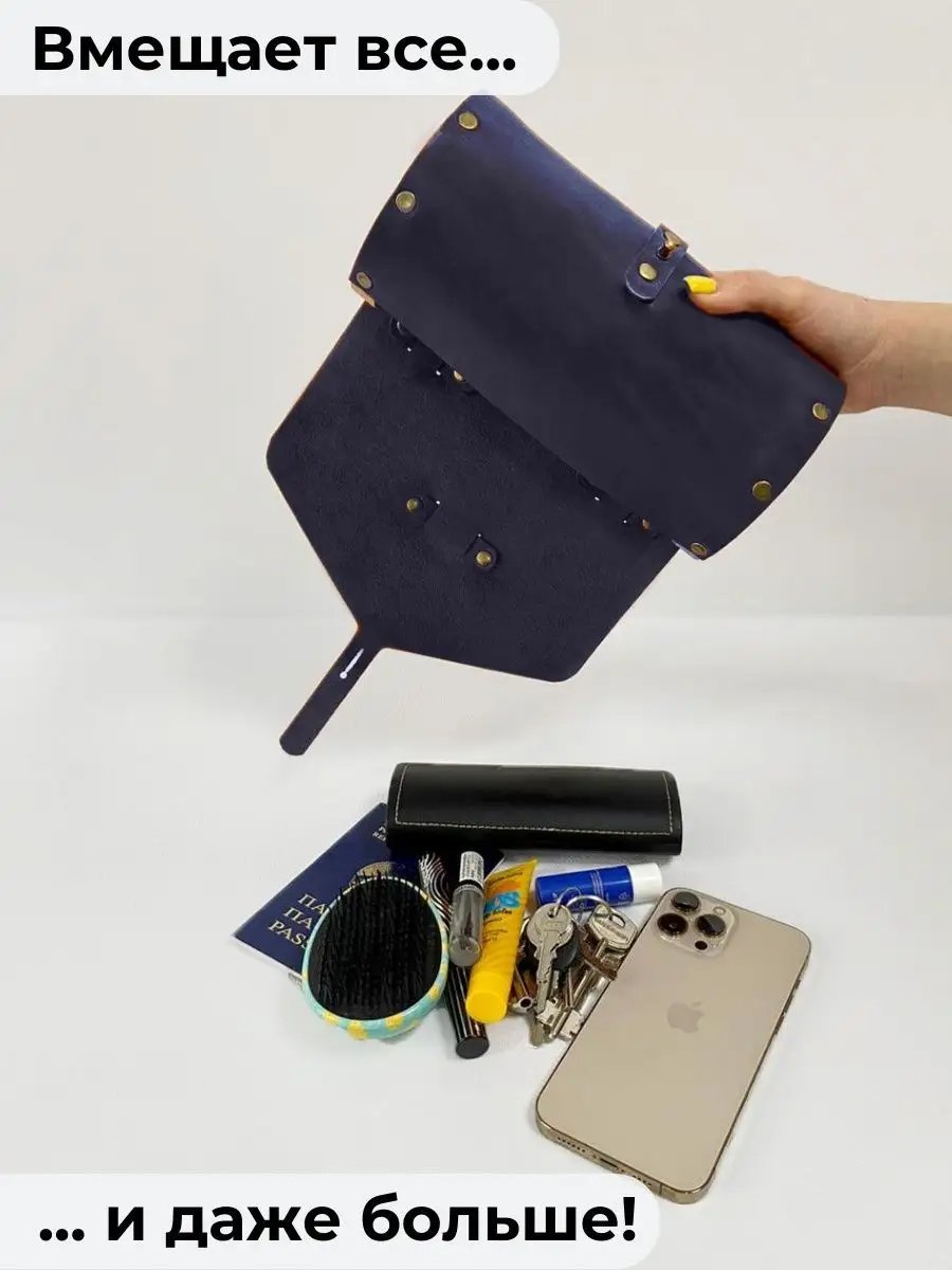 Сумка кросс-боди BECAUSE BAGS натуральная кожа синий купить,NaN