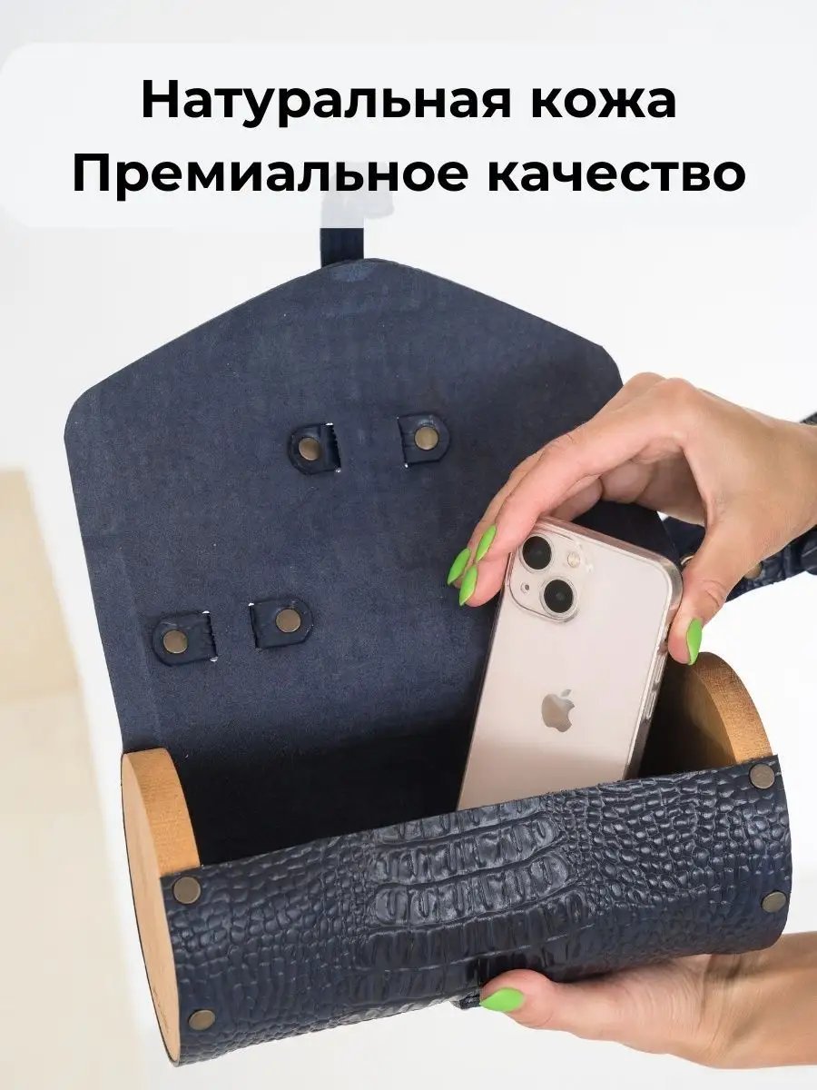 Сумка кросс-боди BECAUSE BAGS натуральная кожа синий купить,NaN