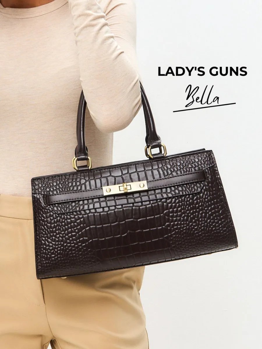 Сумка тоут Lady's Guns натуральная кожа коричневый купить,NaN