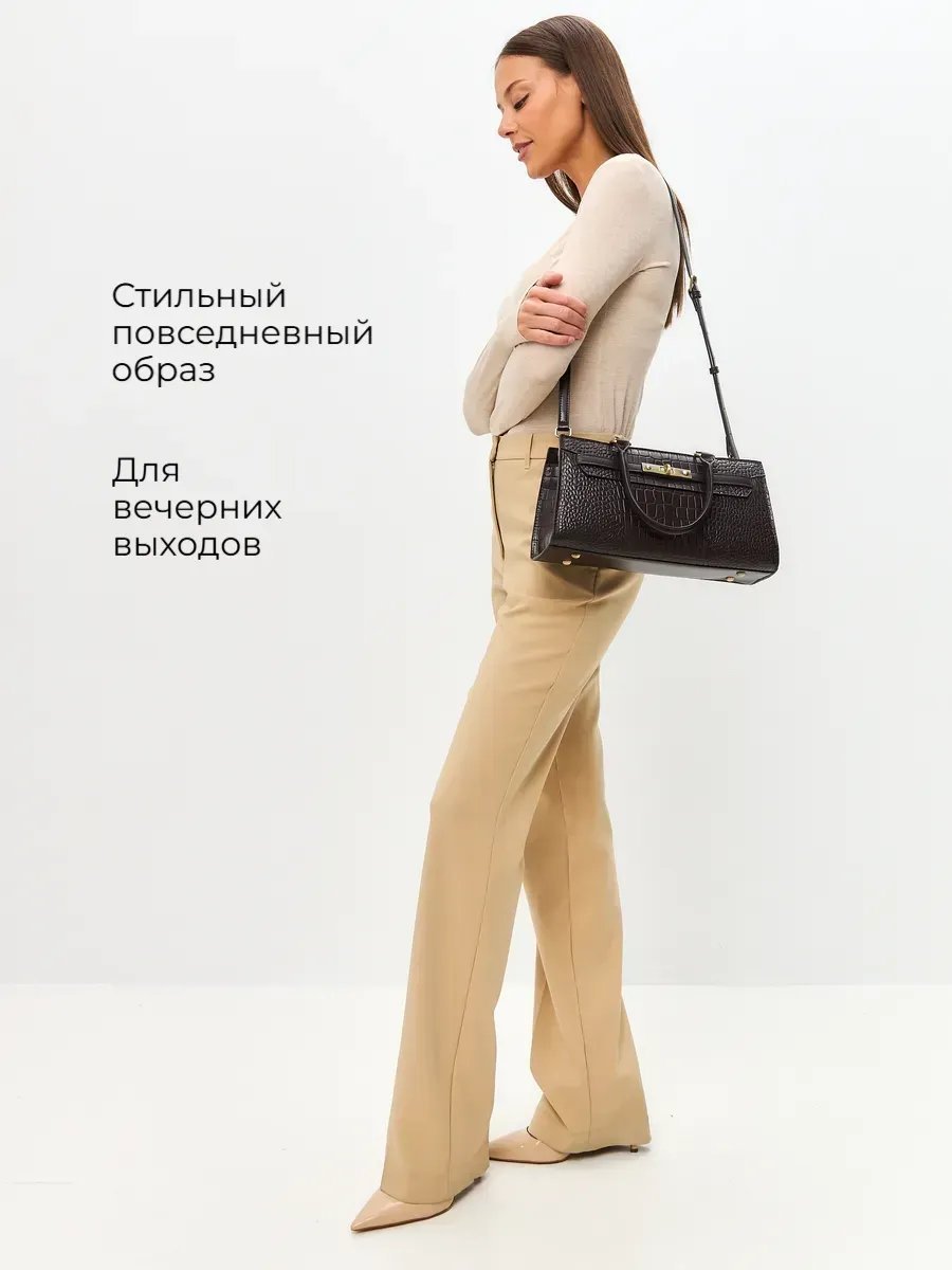 Сумка тоут Lady's Guns натуральная кожа коричневый купить,NaN