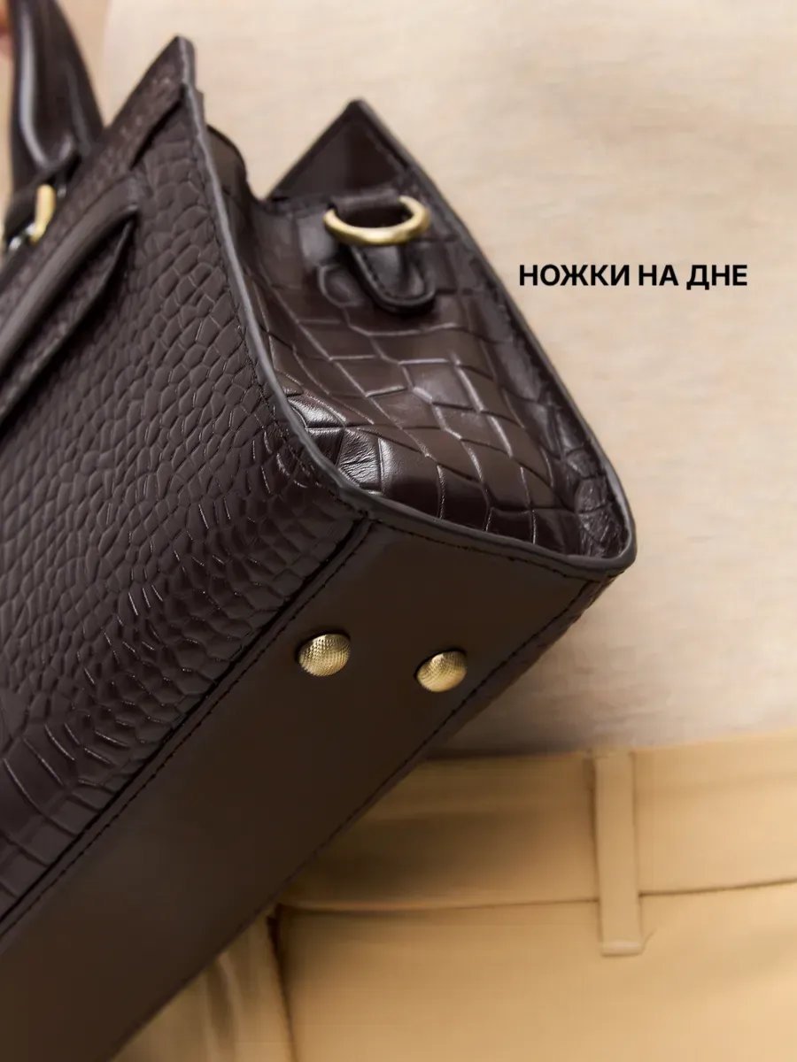Сумка тоут Lady's Guns натуральная кожа коричневый купить,NaN