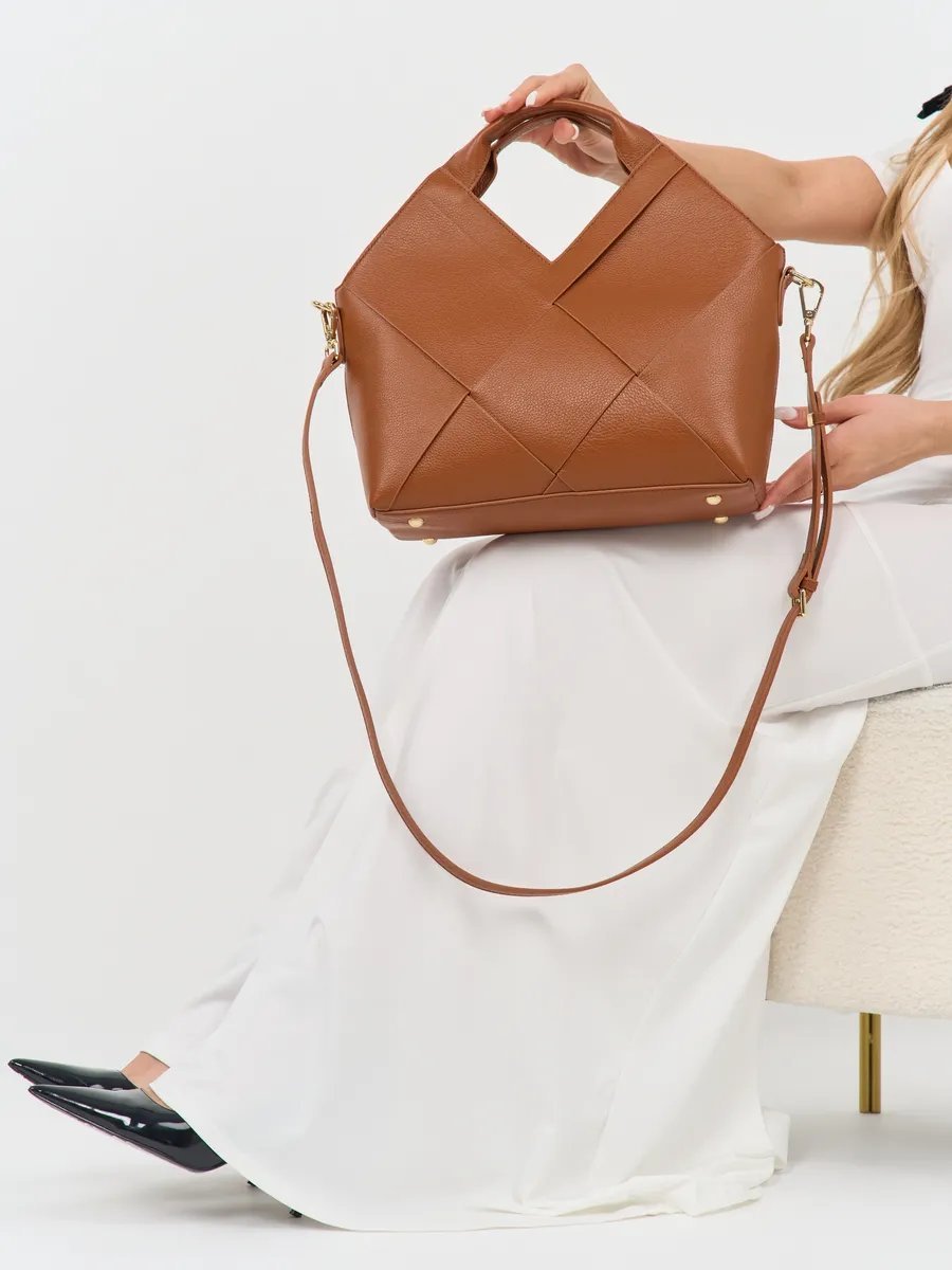 Сумка багет A&U BAGS натуральная кожа оранжевый купить,NaN