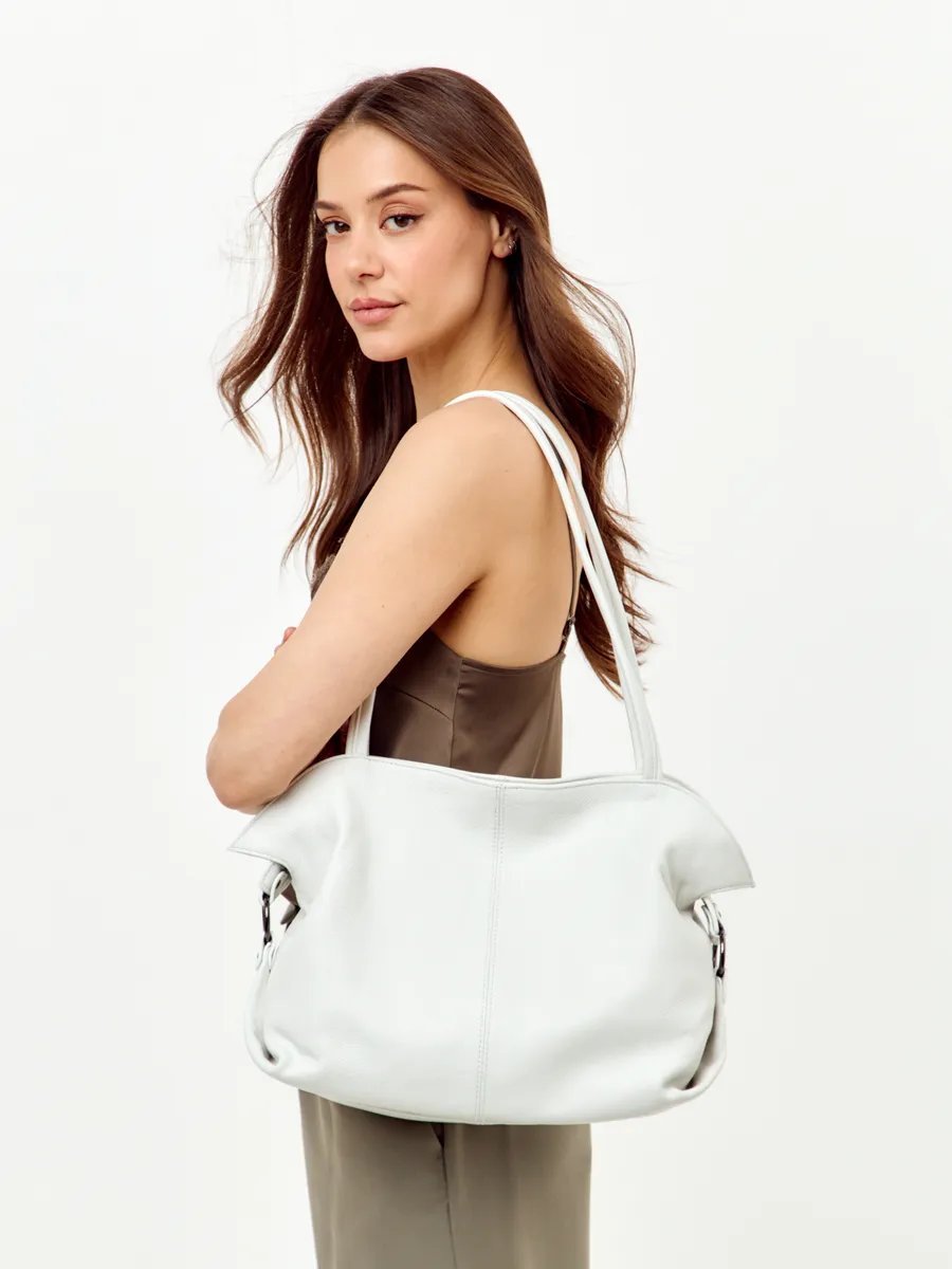 Мини-сумка FEELBAGS натуральная кожа белый купить,NaN