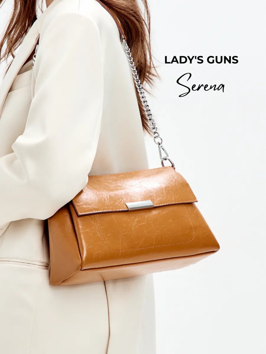 Сумка кросс-боди Lady's Guns натуральная кожа коричневый купить,NaN