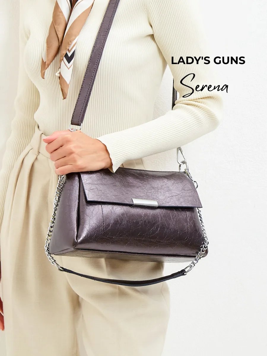 Сумка кросс-боди Lady's Guns натуральная кожа фиолетовый купить,NaN