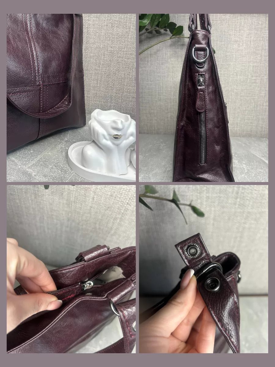 Сумка шоппер UMNEELS экокожа фиолетовый купить,NaN
