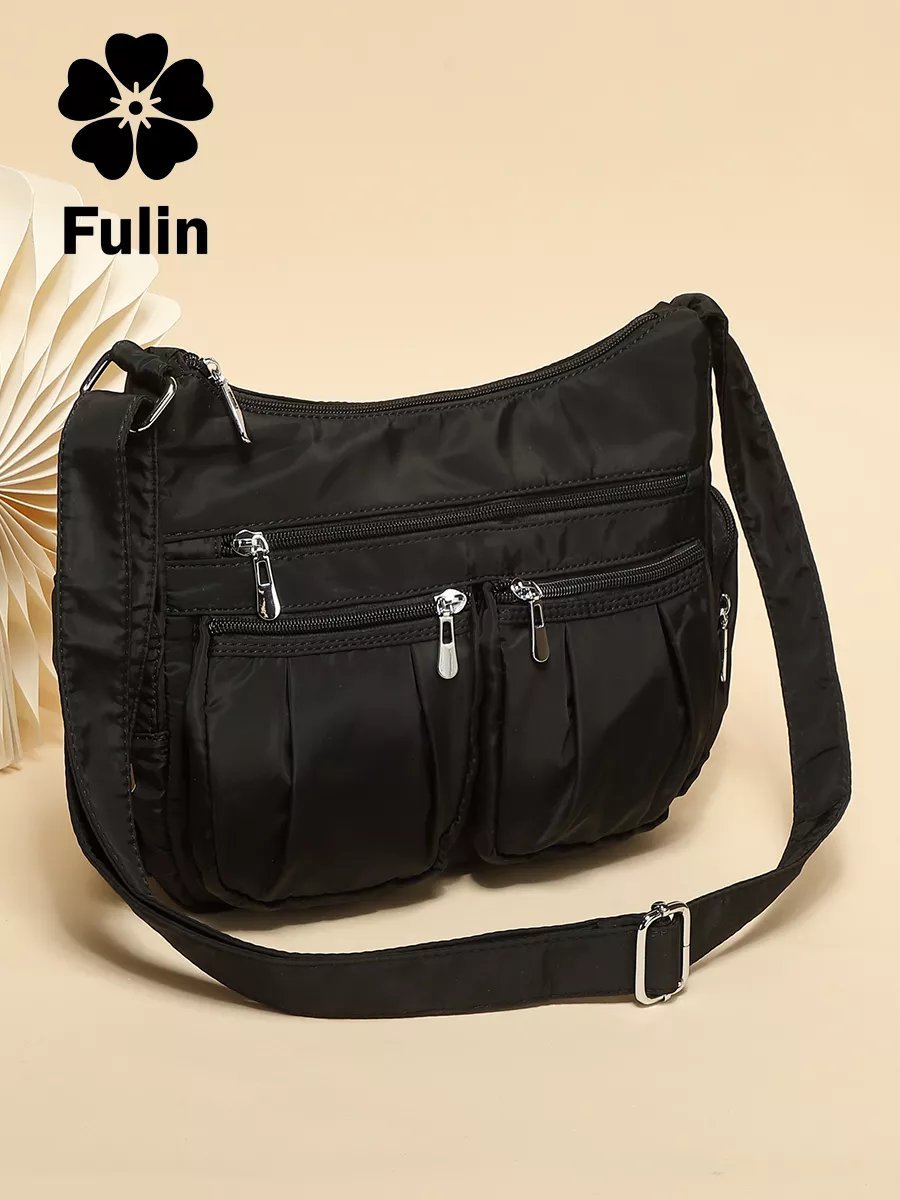 Сумка кросс-боди FULIN полиэстер черный купить,NaN
