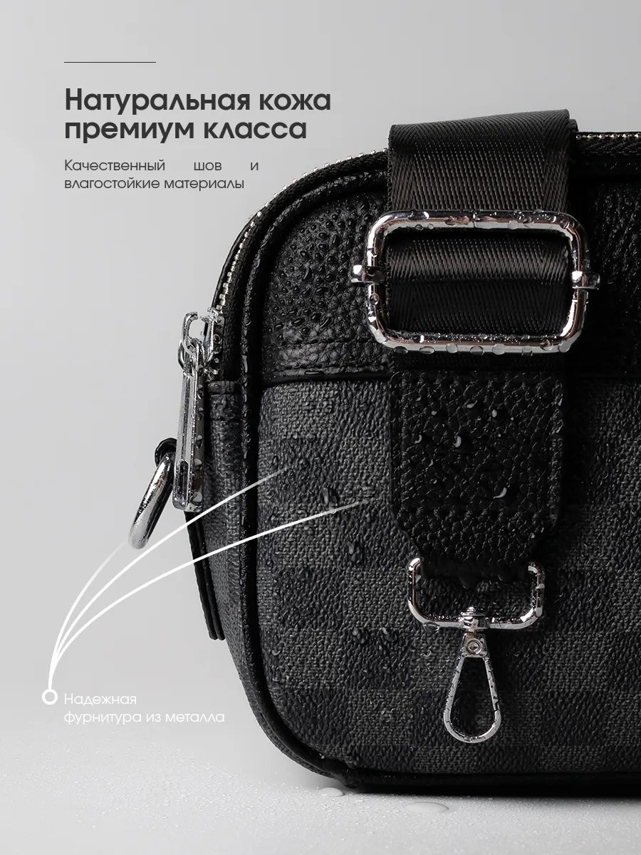 Сумка кросс-боди Distreet. натуральная кожа черный купить,NaN