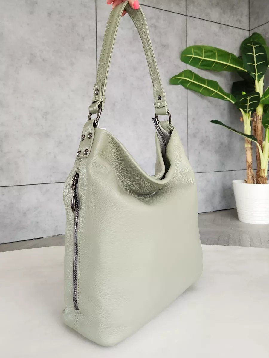 Мини-сумка FEELBAGS натуральная кожа зеленый купить,NaN