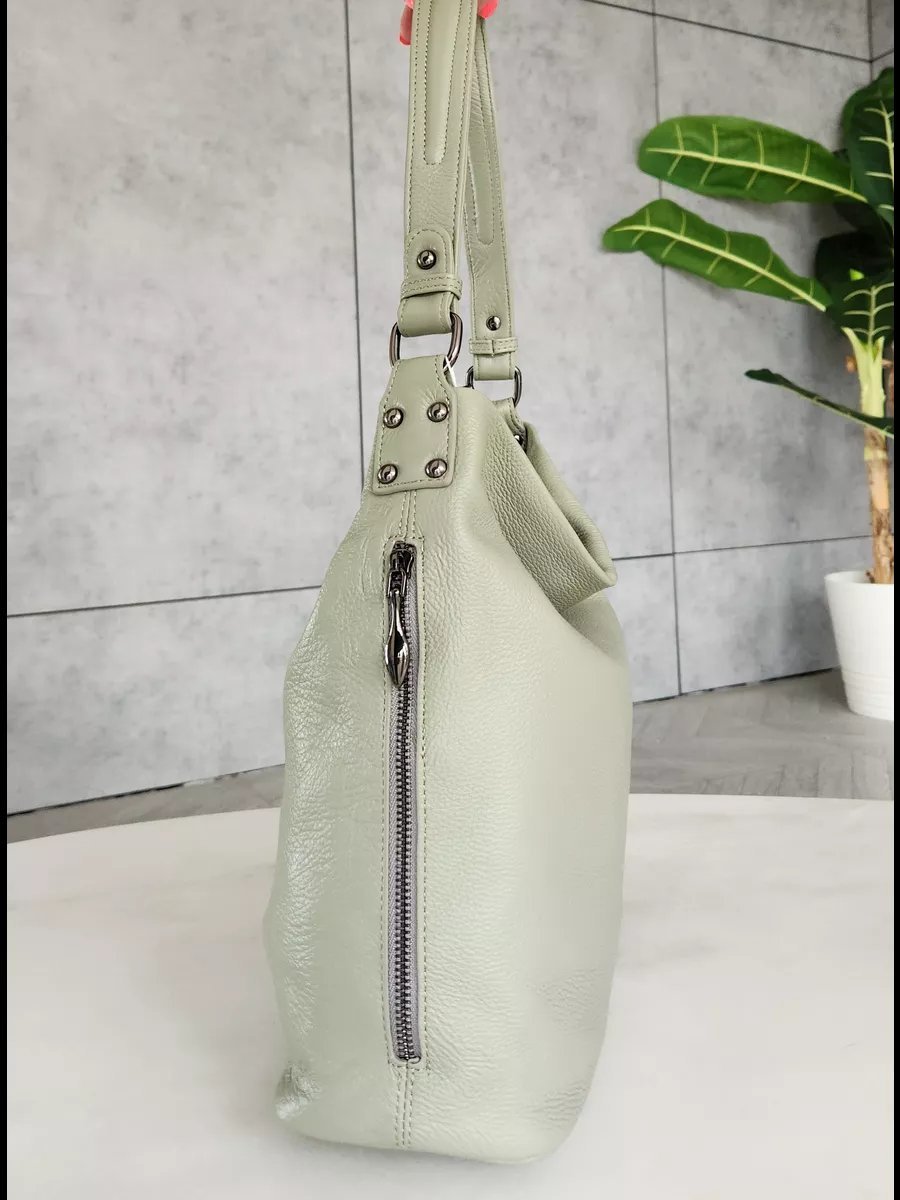 Мини-сумка FEELBAGS натуральная кожа зеленый купить,NaN