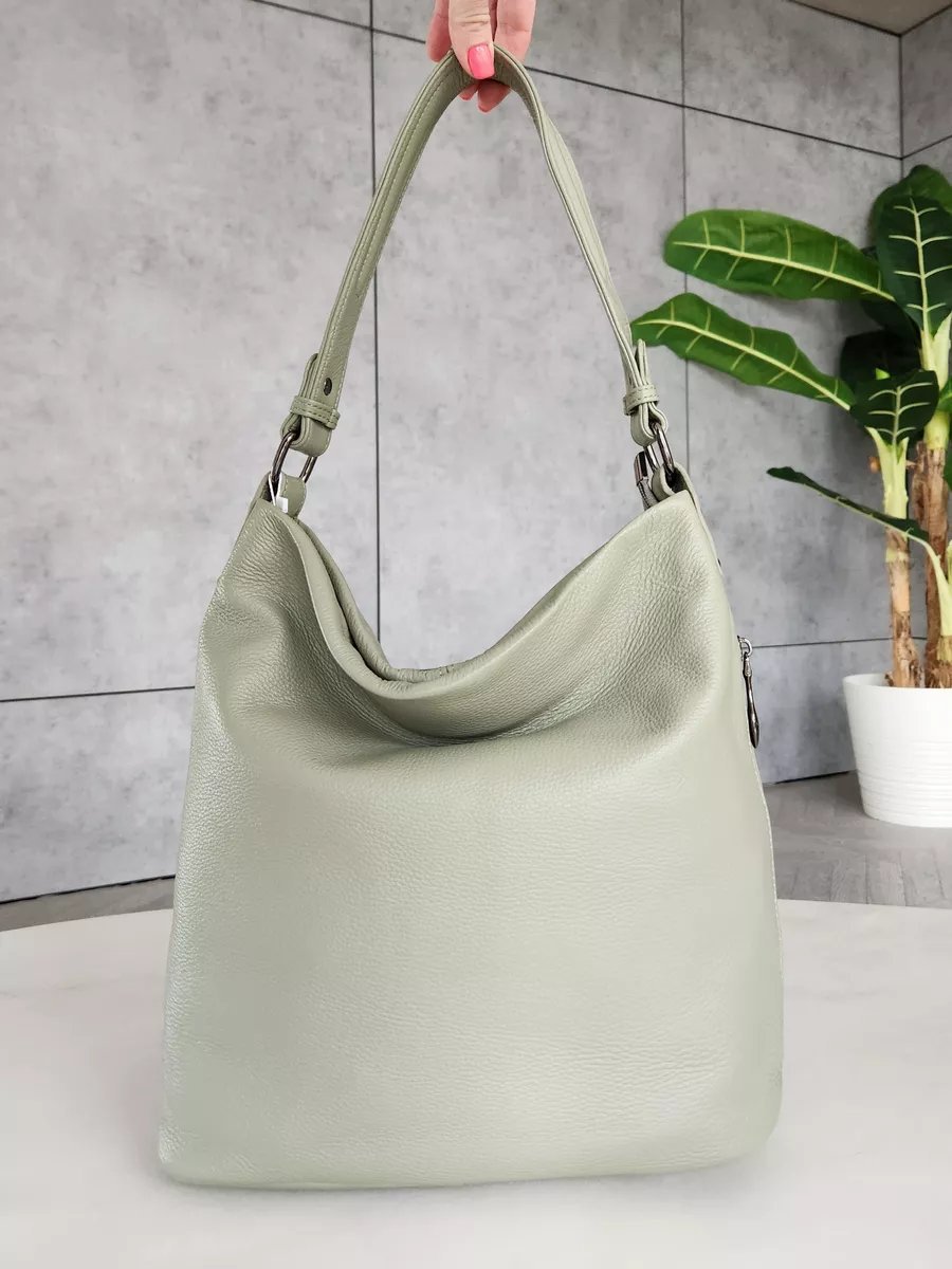 Мини-сумка FEELBAGS натуральная кожа зеленый купить,NaN