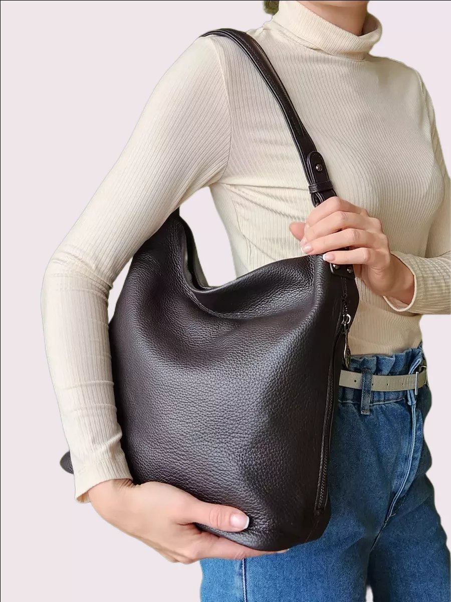 Мини-сумка FEELBAGS натуральная кожа коричневый купить,NaN