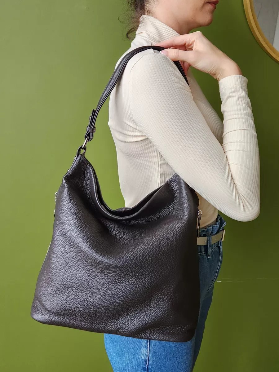 Мини-сумка FEELBAGS натуральная кожа коричневый купить,NaN