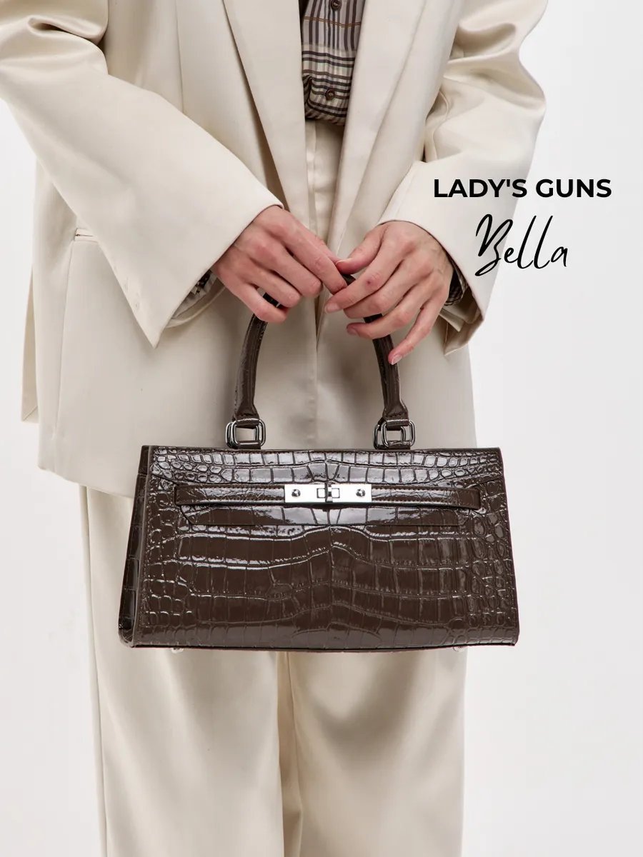 Сумка тоут Lady's Guns натуральная кожа коричневый купить,NaN