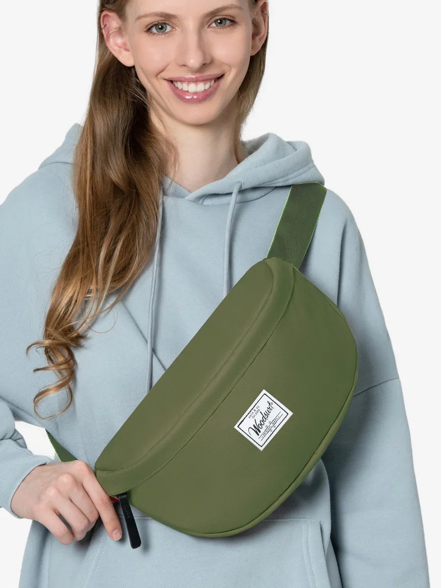 Сумка кросс-боди Woodsurf натуральная кожа зеленый купить,NaN