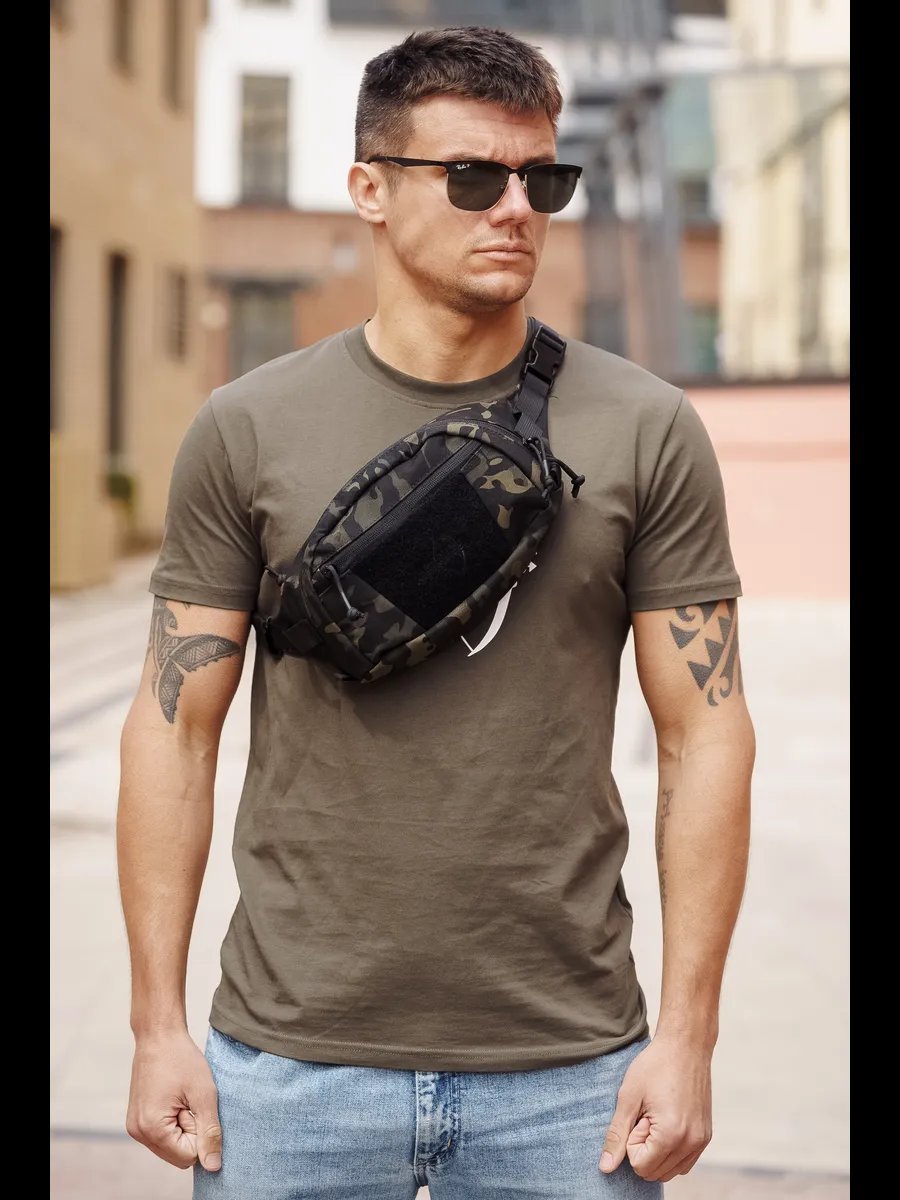 Сумка кросс-боди ARMY STROLL нейлон зеленый купить,NaN