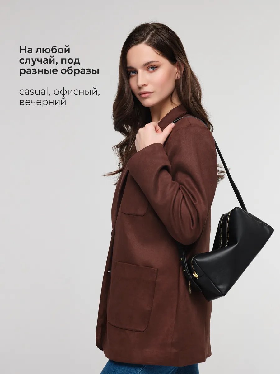 Мини-сумка JACK ARNO натуральная кожа черный купить,NaN