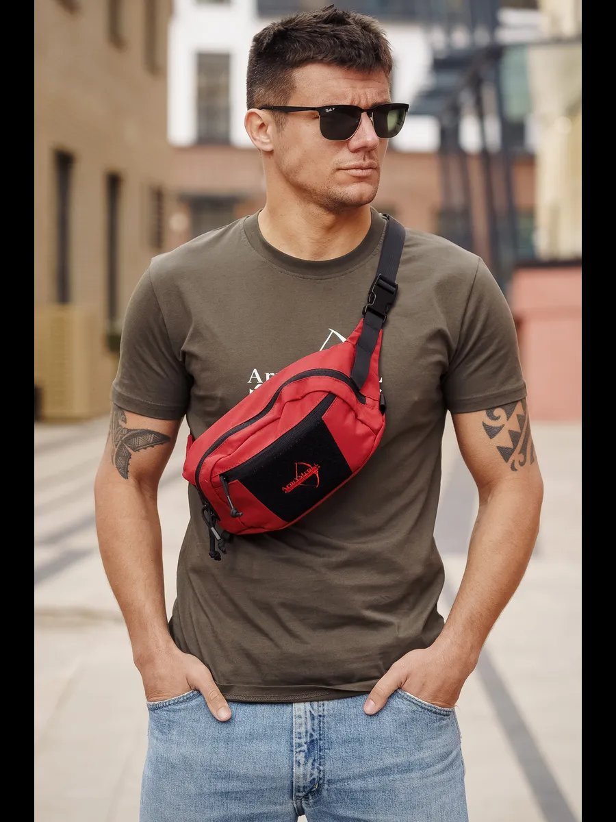 Сумка кросс-боди ARMY STROLL нейлон красный купить,NaN
