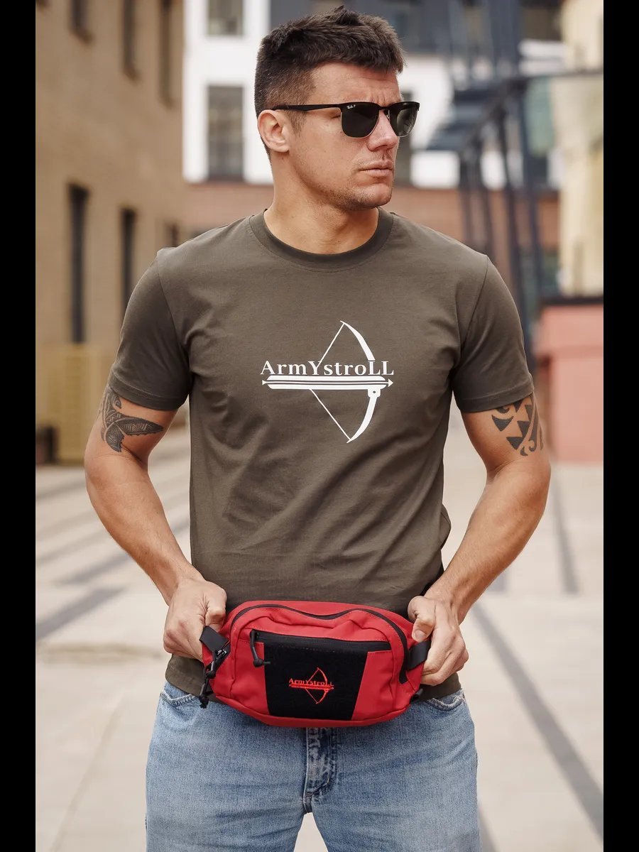 Сумка кросс-боди ARMY STROLL нейлон красный купить,NaN
