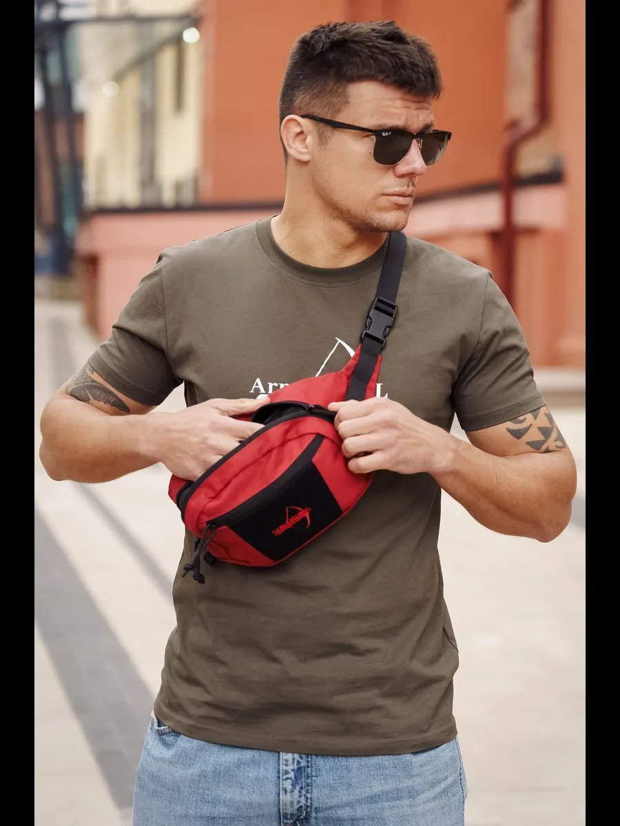Сумка кросс-боди ARMY STROLL нейлон красный купить,NaN