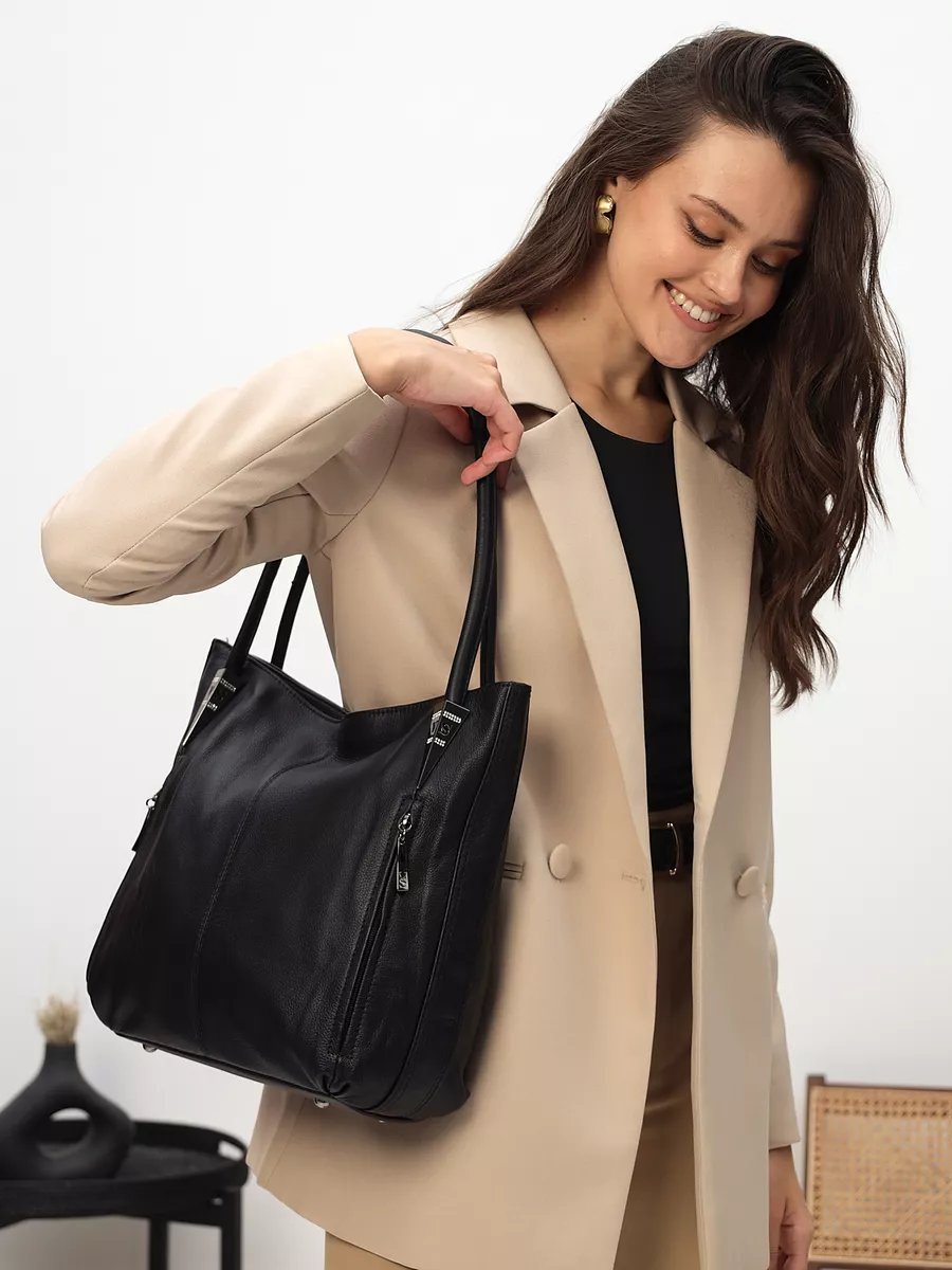 Мини-сумка FEELBAGS натуральная кожа черный купить,NaN