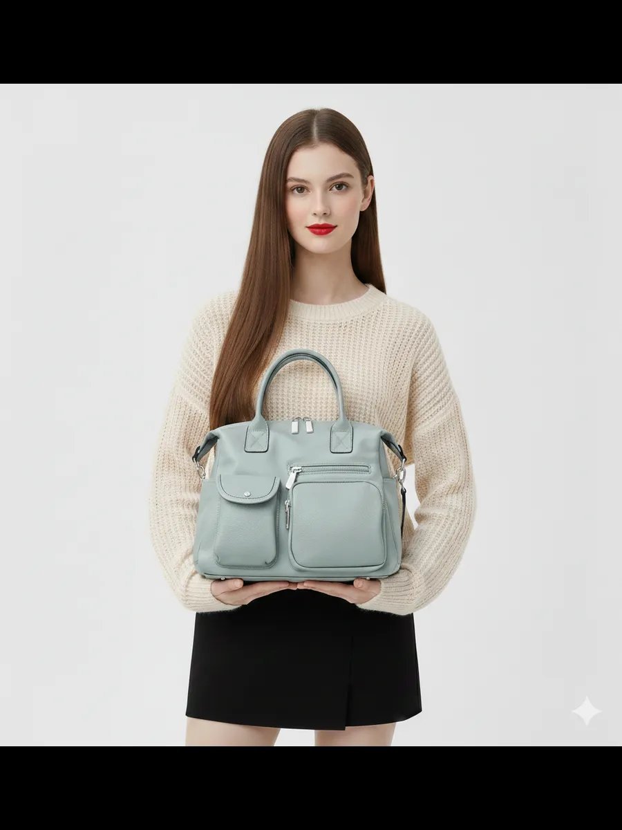 Сумка багет A&U BAGS натуральная кожа зеленый купить,NaN