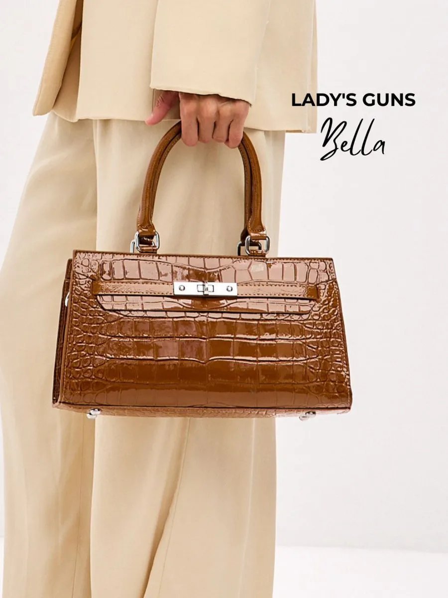 Сумка тоут Lady's Guns натуральная кожа коричневый купить,NaN
