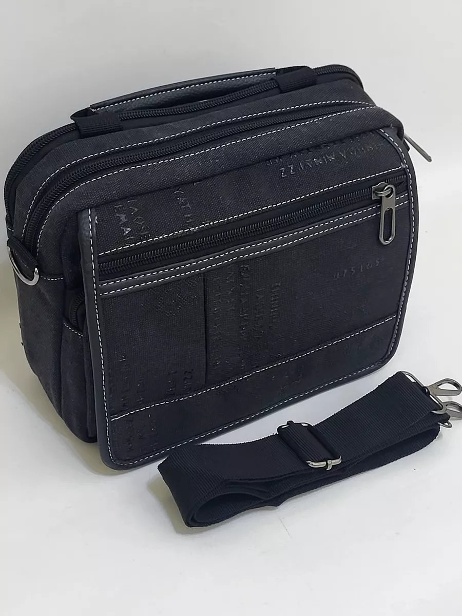 Мини-сумка Leather Goods SV оксфорд черный купить,NaN