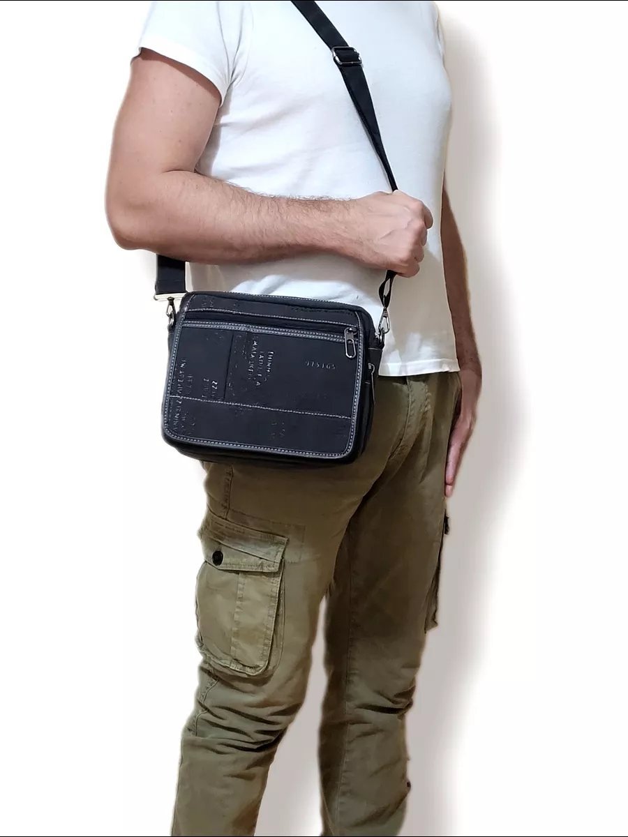 Мини-сумка Leather Goods SV оксфорд черный купить,NaN