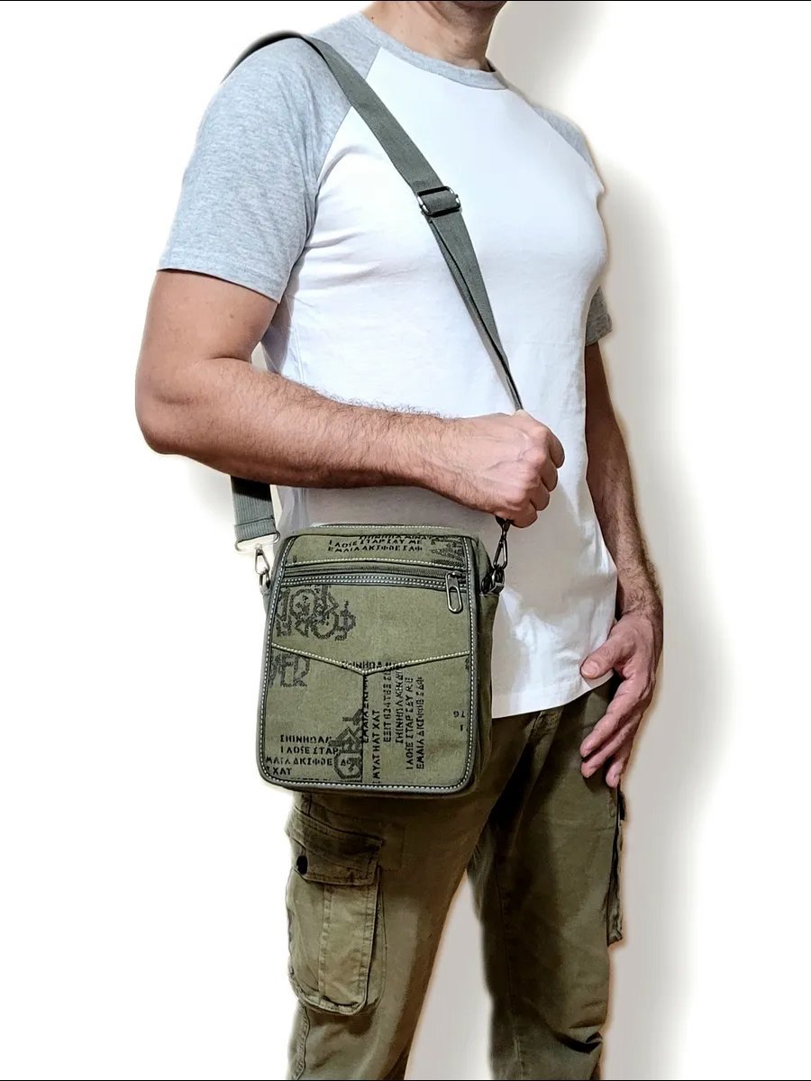Мини-сумка Leather Goods SV оксфорд зеленый купить,NaN