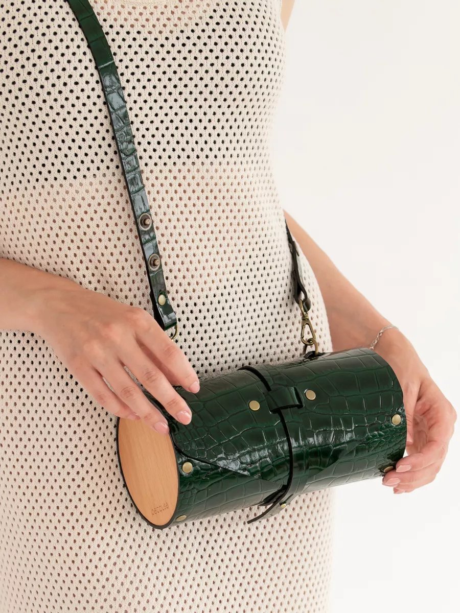 Сумка кросс-боди BECAUSE BAGS натуральная кожа черный купить,NaN