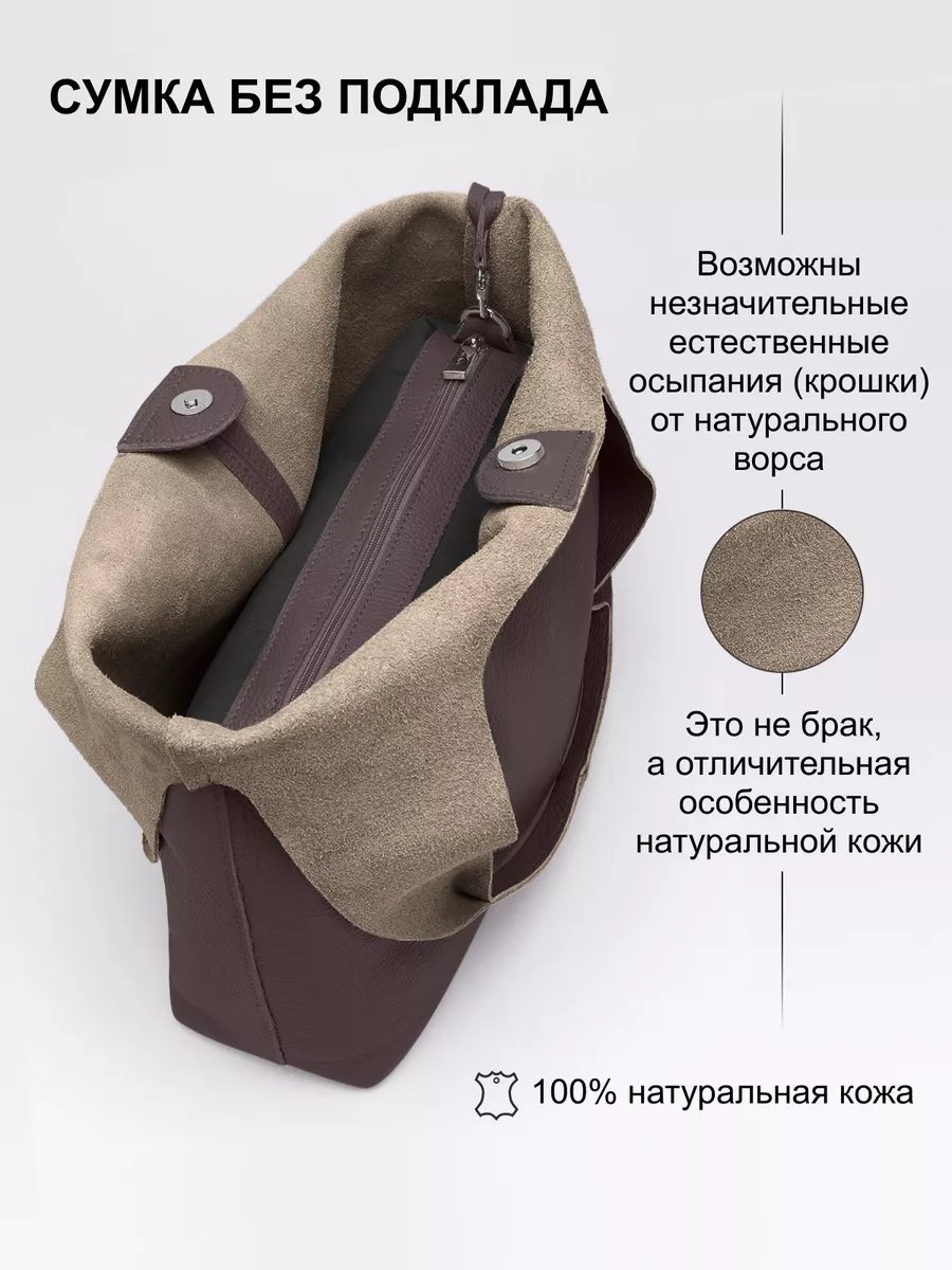 Сумка шоппер RICHET натуральная кожа коричневый купить,NaN