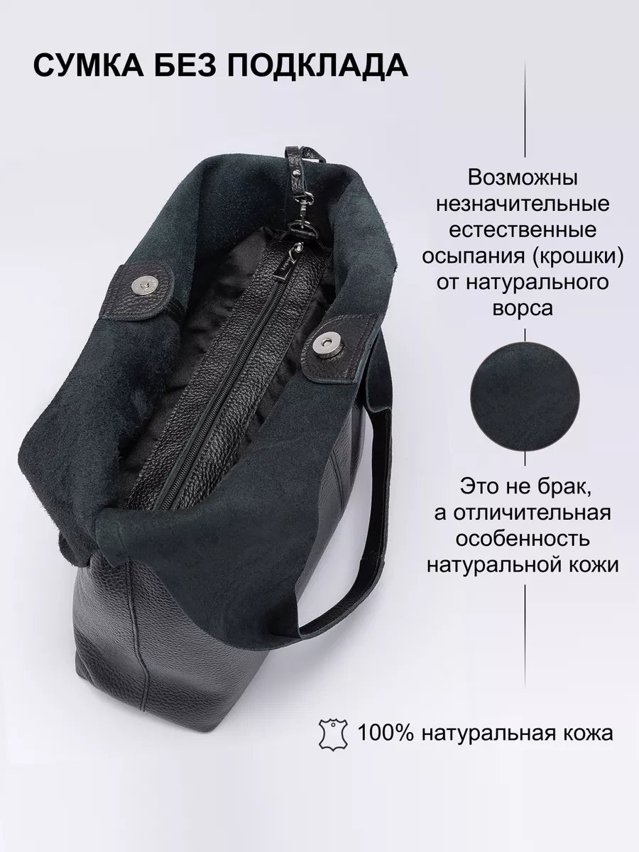 Сумка шоппер RICHET натуральная кожа черный купить,NaN