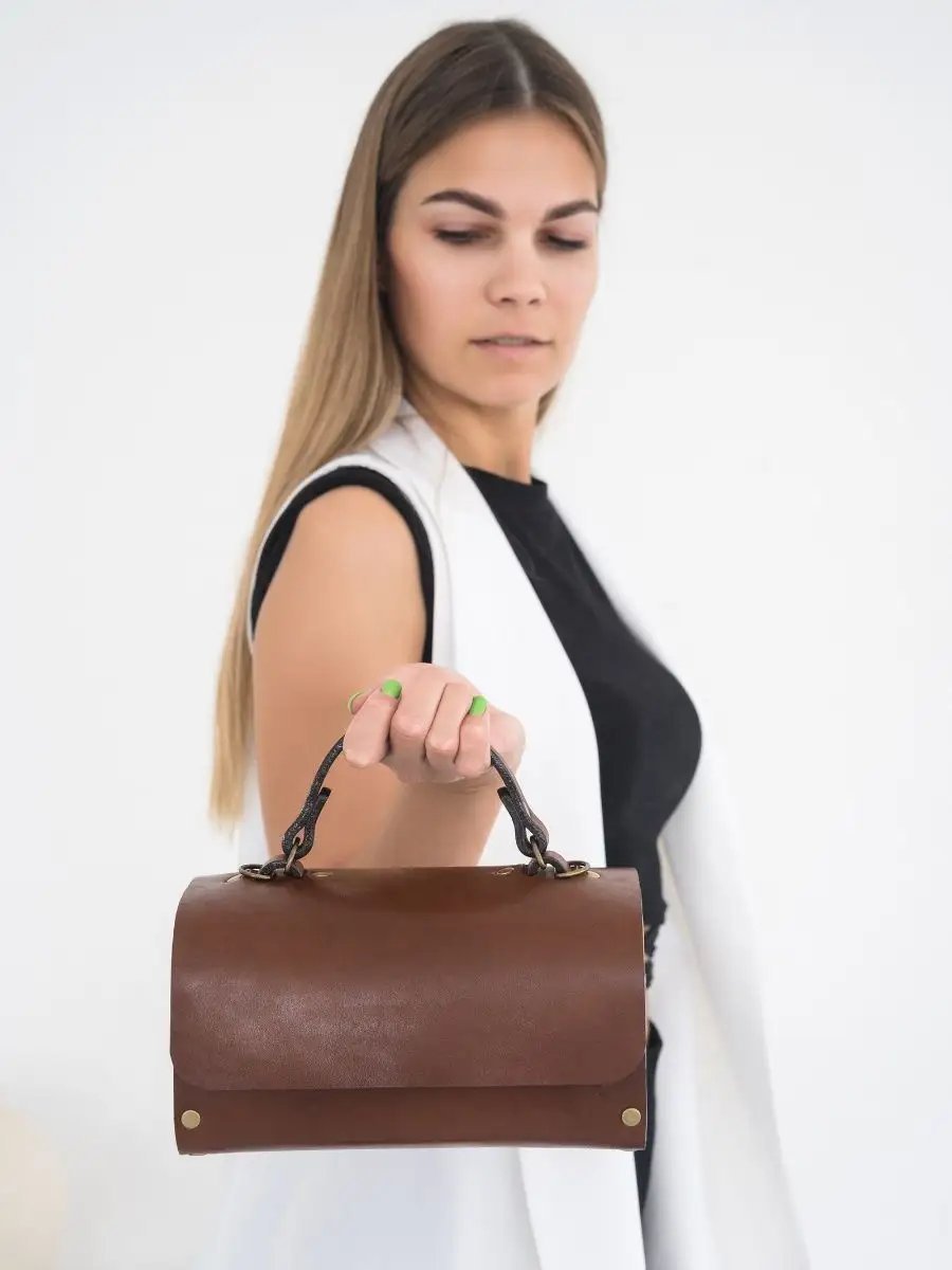 Сумка кросс-боди BECAUSE BAGS натуральная кожа коричневый купить,NaN