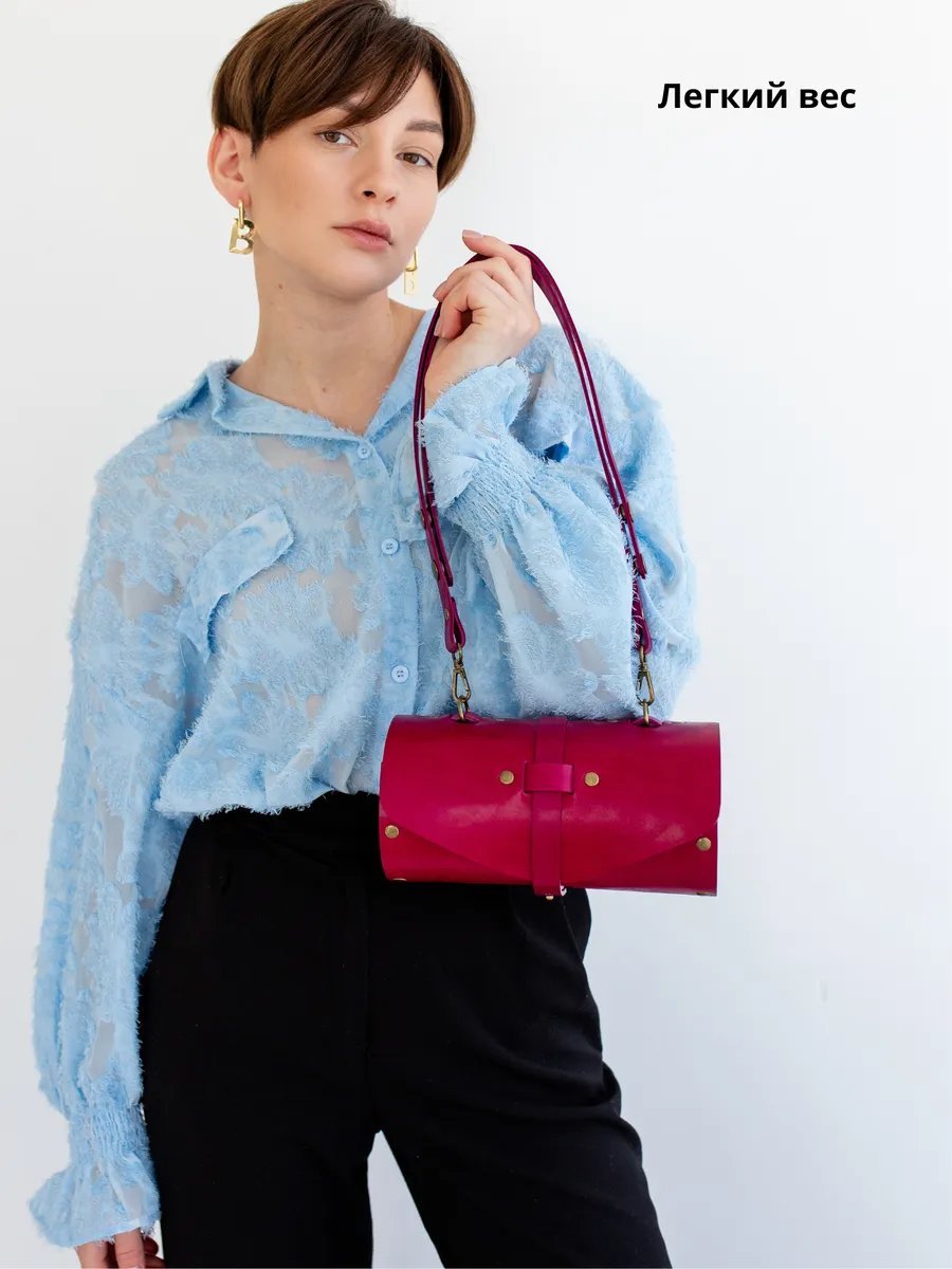 Сумка кросс-боди BECAUSE BAGS натуральная кожа розовый купить,NaN