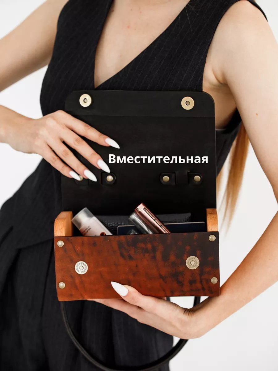 Сумка кросс-боди BECAUSE BAGS натуральная кожа черный купить,NaN