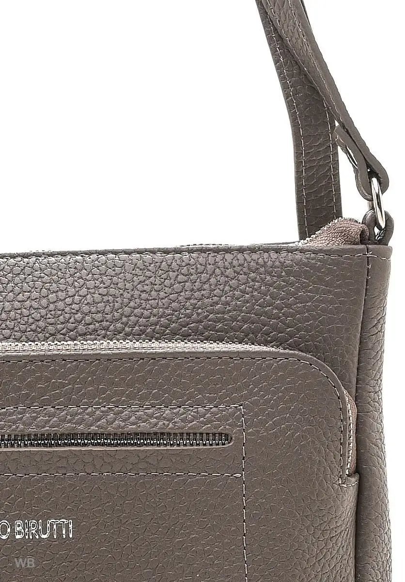 Клатч Alessandro Birutti натуральная кожа коричневый
