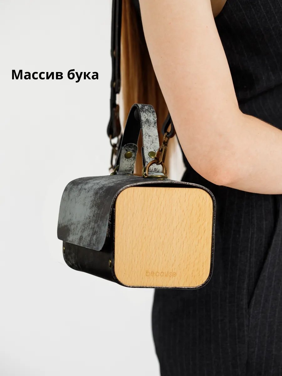 Сумка кросс-боди BECAUSE BAGS натуральная кожа белый