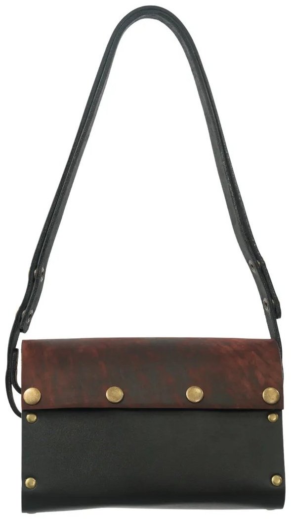 Мини-сумка BECAUSE BAGS натуральная кожа черный