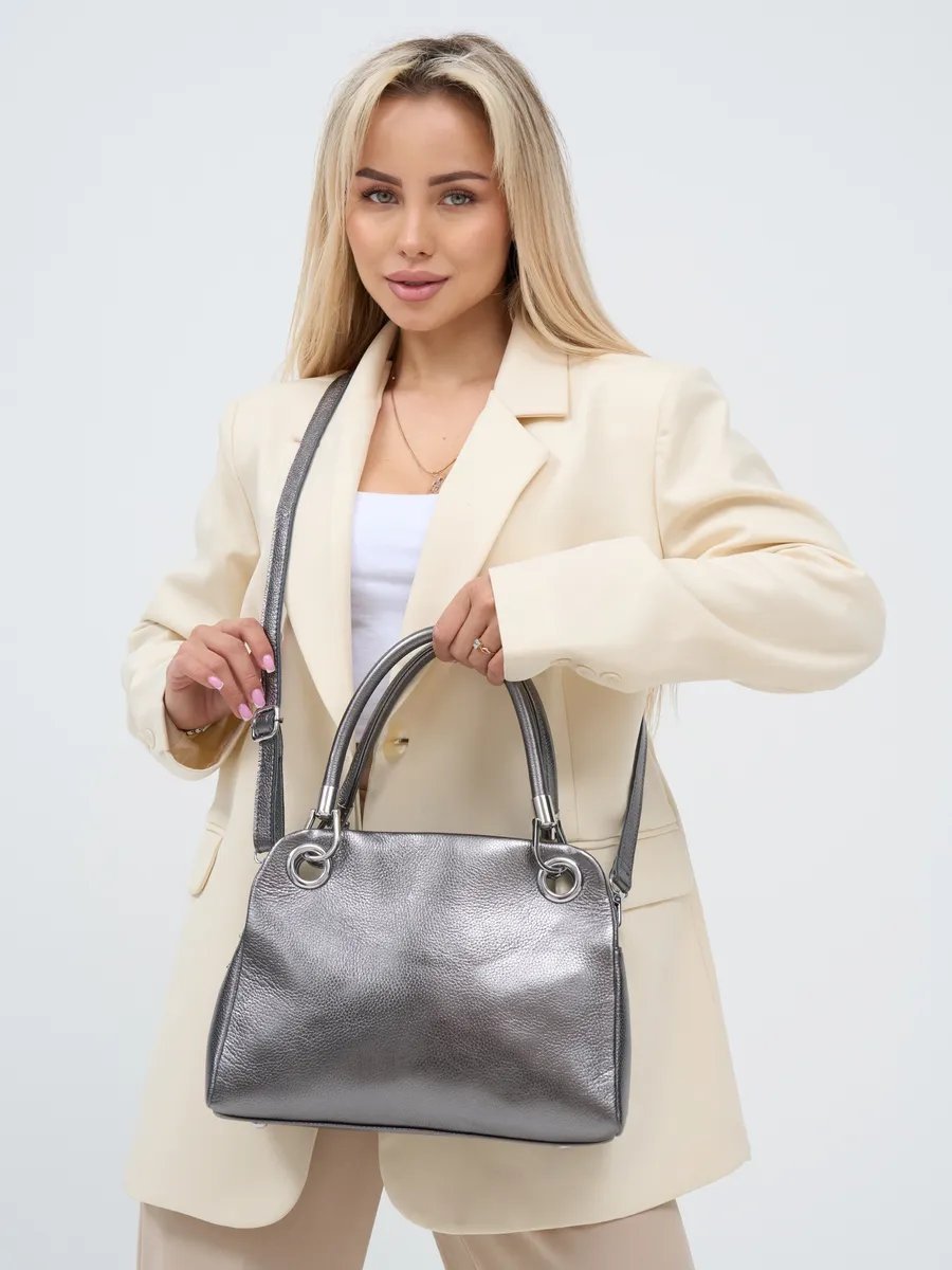 Мини-сумка Adellina текстиль серый