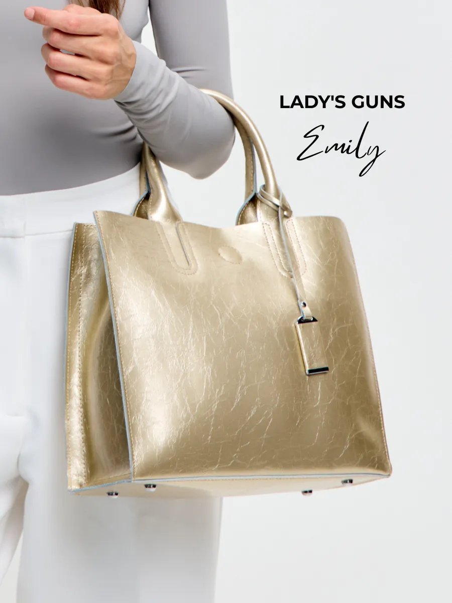 Сумка тоут Lady's Guns натуральная кожа бежевый